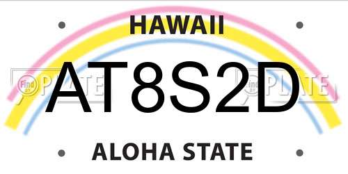 AT8S2D Hawaii License Plate