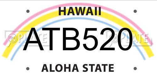 ATB520 Hawaii License Plate