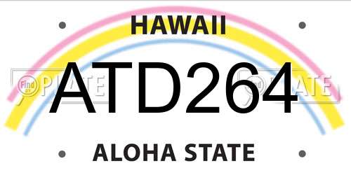 ATD264 Hawaii License Plate