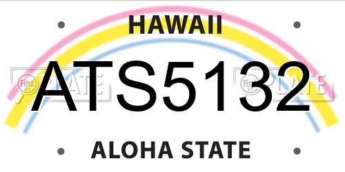 ATS5132 Hawaii License Plate