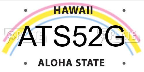 ATS52G Hawaii License Plate