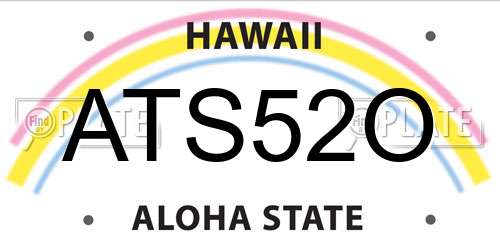 ATS52O Hawaii License Plate