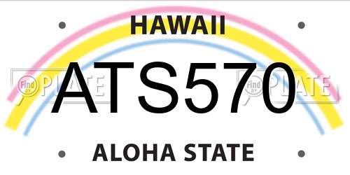 ATS570 Hawaii License Plate