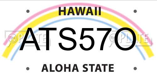ATS57O Hawaii License Plate
