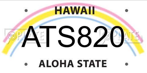 ATS820 Hawaii License Plate