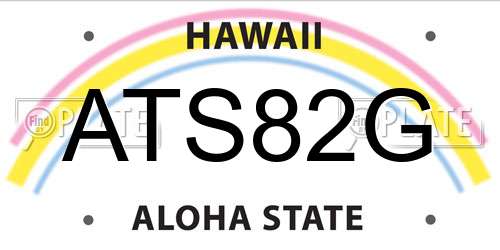 ATS82G Hawaii License Plate