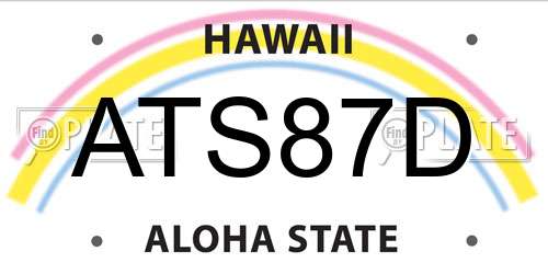ATS87D Hawaii License Plate