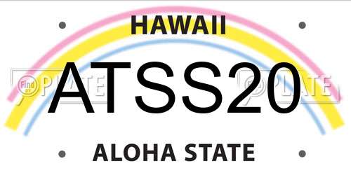 ATSS20 Hawaii License Plate