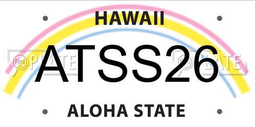 ATSS26 Hawaii License Plate