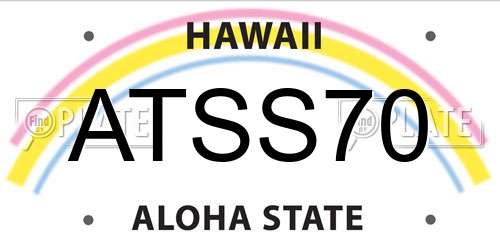 ATSS70 Hawaii License Plate