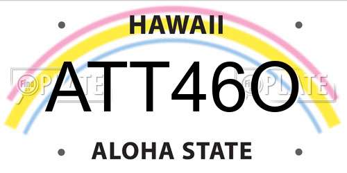 ATT46O Hawaii License Plate