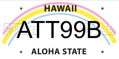 ATT99B Hawaii License Plate