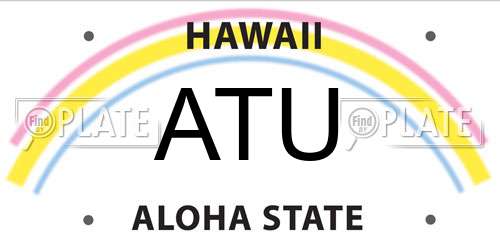 ATU Hawaii License Plate