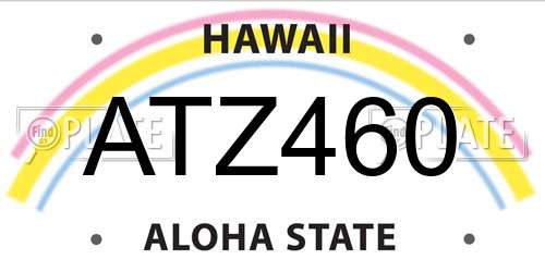 ATZ460 Hawaii License Plate