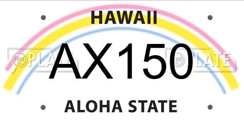AX150 Hawaii License Plate