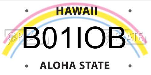 B01IOB Hawaii License Plate