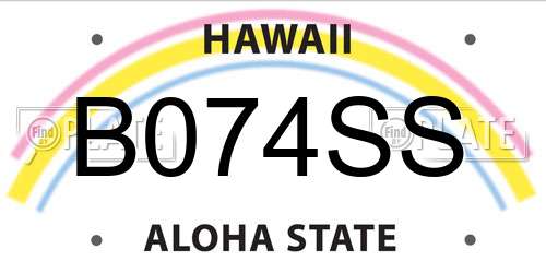 B074SS Hawaii License Plate