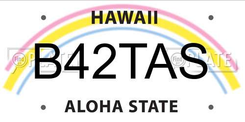 B42TAS Hawaii License Plate