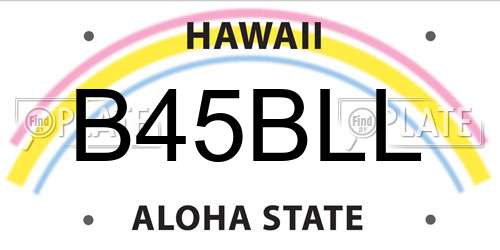 B45BLL Hawaii License Plate