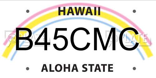 B45CMC Hawaii License Plate