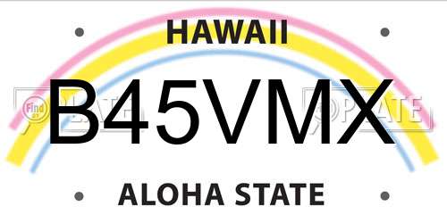 B45VMX Hawaii License Plate