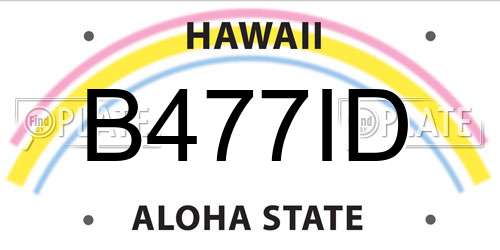 B477ID Hawaii License Plate