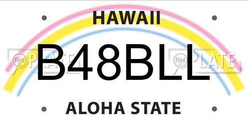 B48BLL Hawaii License Plate