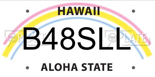 B48SLL Hawaii License Plate