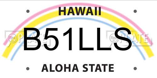 B51LLS Hawaii License Plate