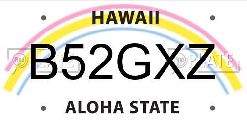B52GXZ Hawaii License Plate