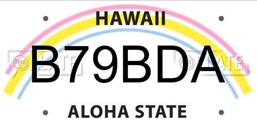 B79BDA Hawaii License Plate