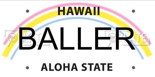 BALLER Hawaii License Plate