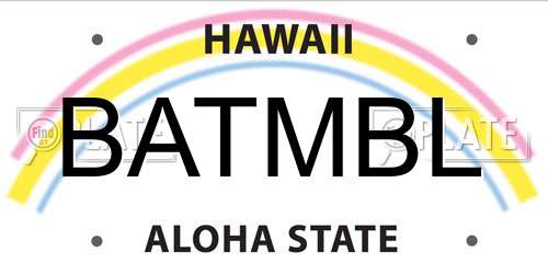BATMBL Hawaii License Plate