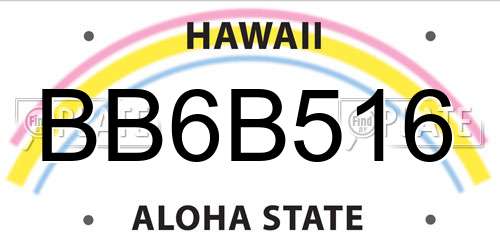 BB6B516 Hawaii License Plate