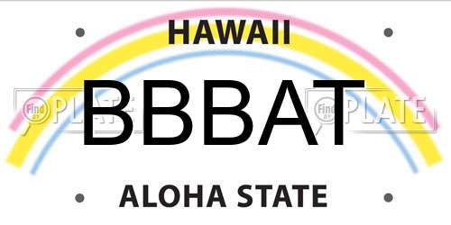 BBBAT Hawaii License Plate