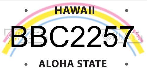 BBC2257 Hawaii License Plate