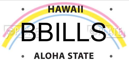 BBILLS Hawaii License Plate