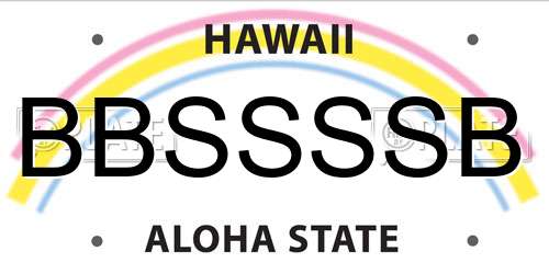 BBSSSSB Hawaii License Plate