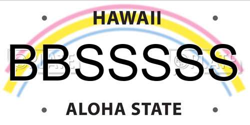 BBSSSSS Hawaii License Plate
