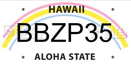 BBZP35 Hawaii License Plate