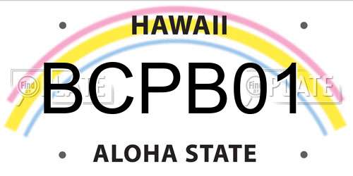 BCPB01 Hawaii License Plate