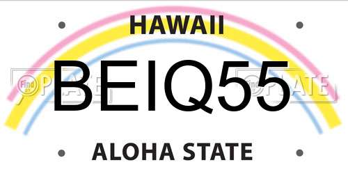 BEIQ55 Hawaii License Plate