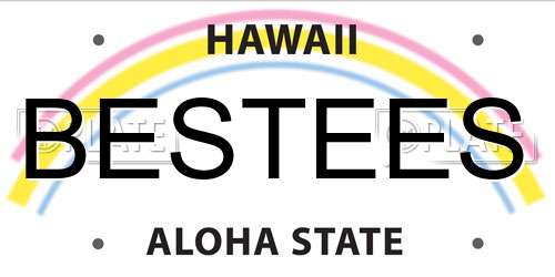 BESTEES Hawaii License Plate
