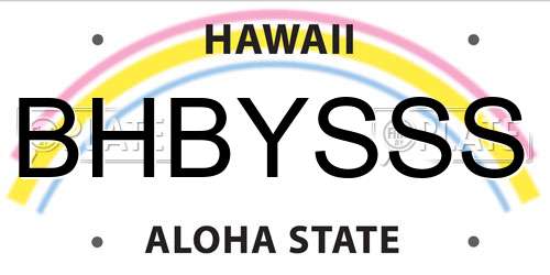 BHBYSSS Hawaii License Plate