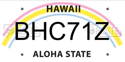BHC71Z Hawaii License Plate