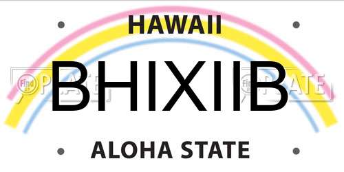 BHIXIIB Hawaii License Plate