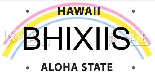 BHIXIIS Hawaii License Plate