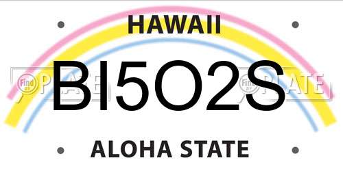 BI5O2S Hawaii License Plate