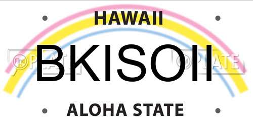 BKISOII Hawaii License Plate