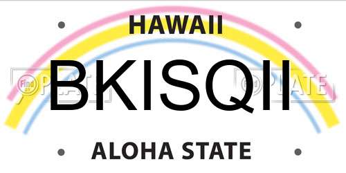 BKISQII Hawaii License Plate